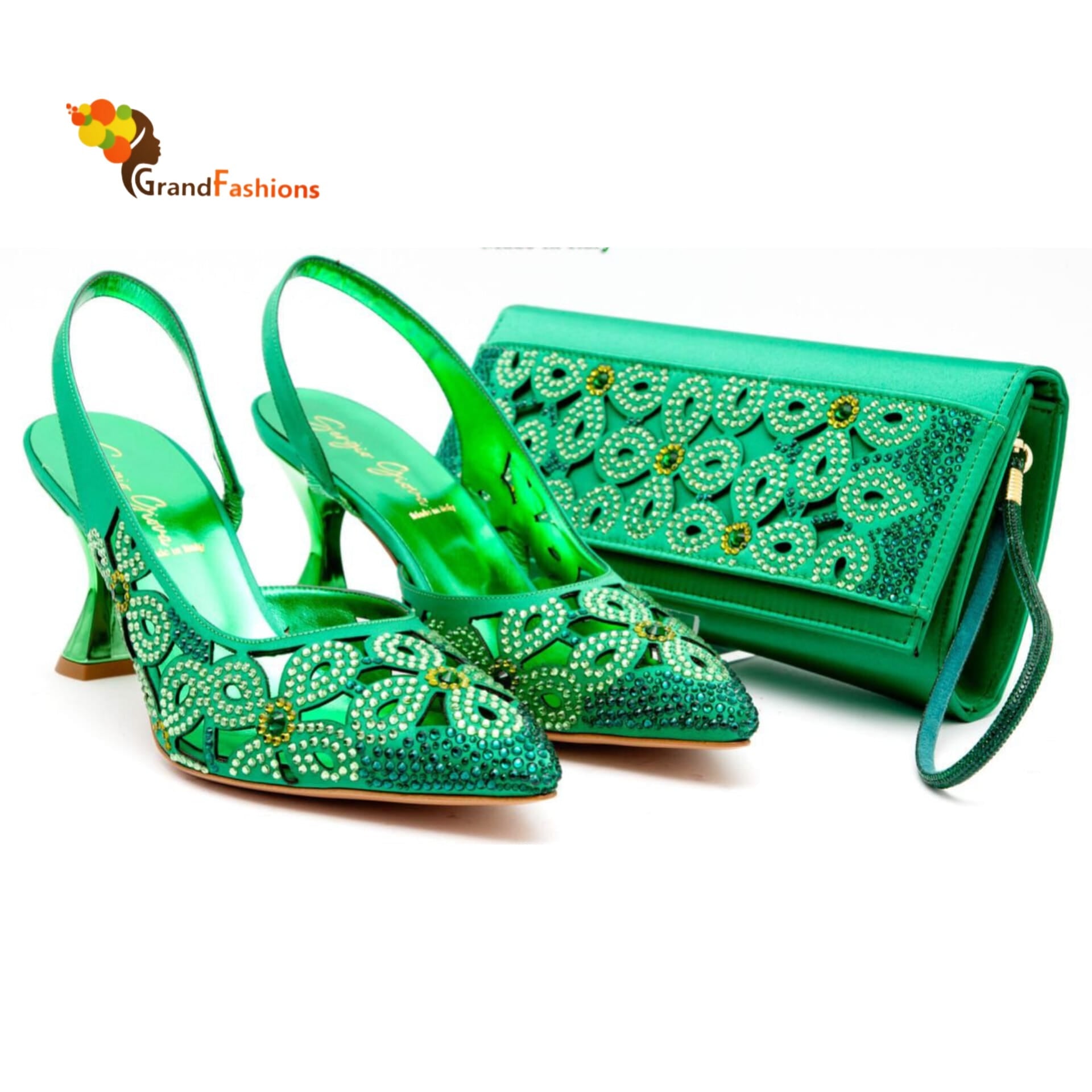 Queen Chidinma Italian Designer Luxury Shoe with matching purse set