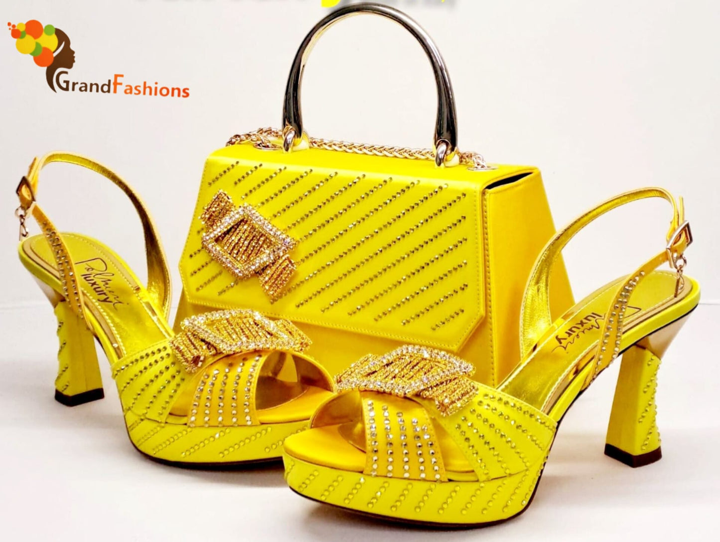 Queen Alayo Italian Designer Luxury Shoe with matching purse set
