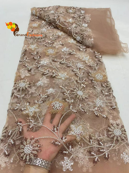 Queen Camyla Women's Luxury Beads & Sequins French Lace