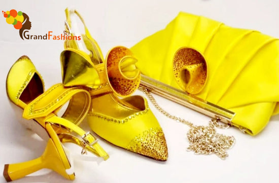 Queen Sudan Italian Designer Luxury Shoe with matching purse set