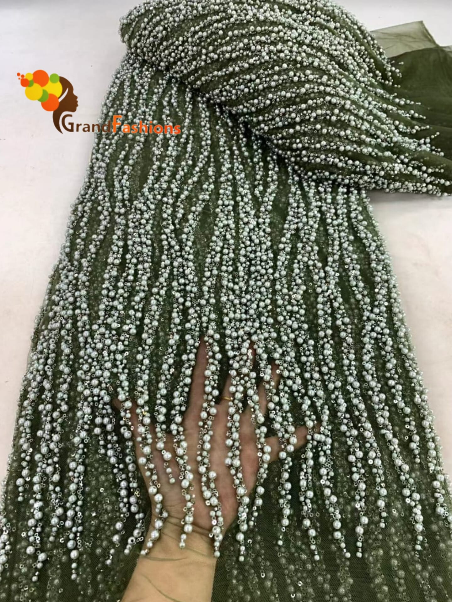 Queen Cleopatra Women's Luxury French Beaded Sequence Lace