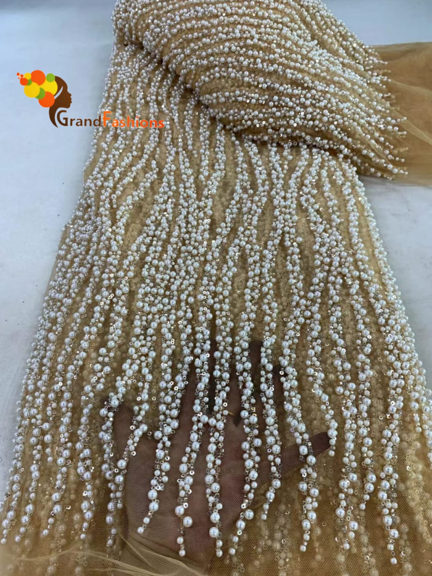 Queen Cleopatra Women's Luxury French Beaded Sequence Lace