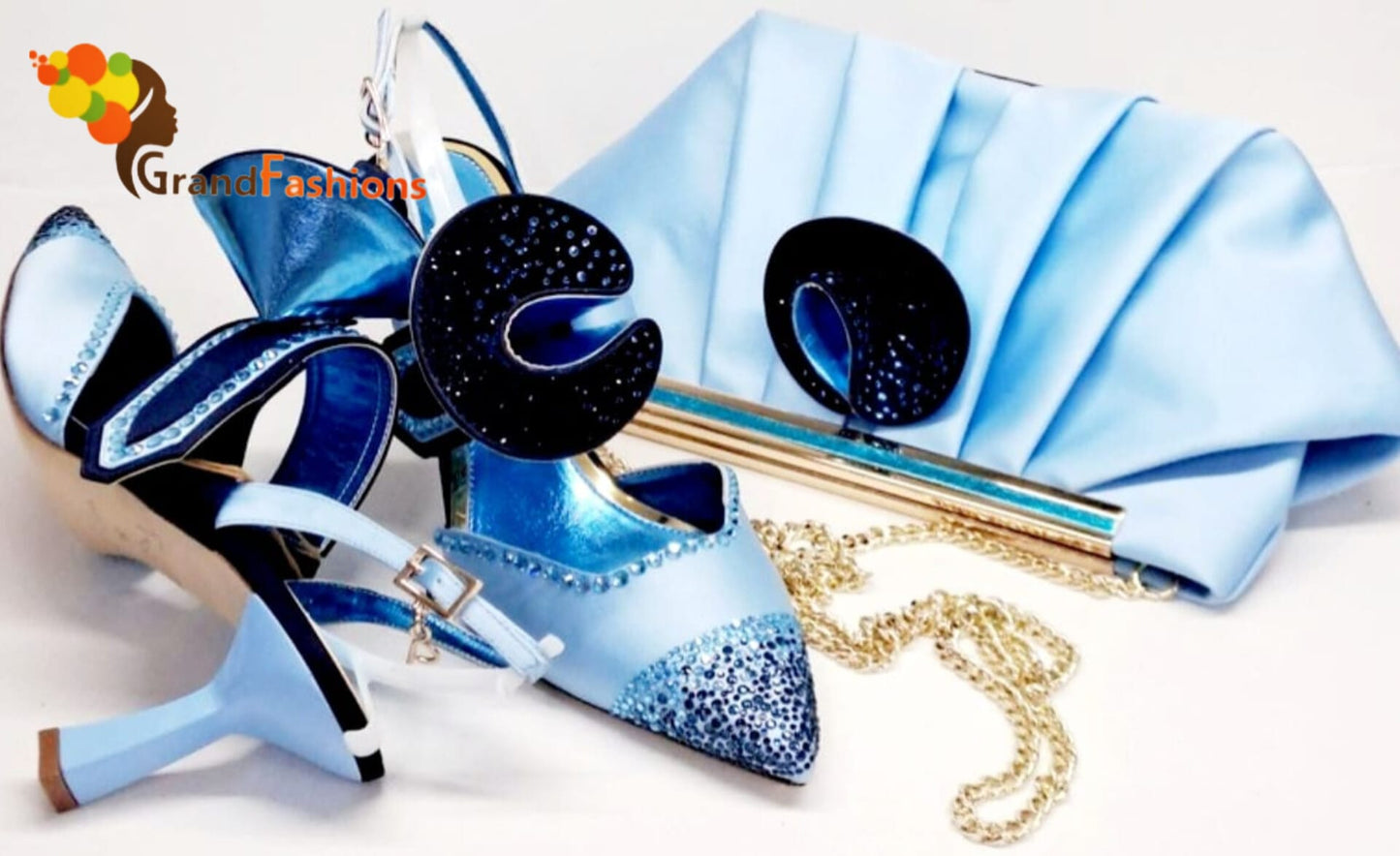Queen Sudan Italian Designer Luxury Shoe with matching purse set