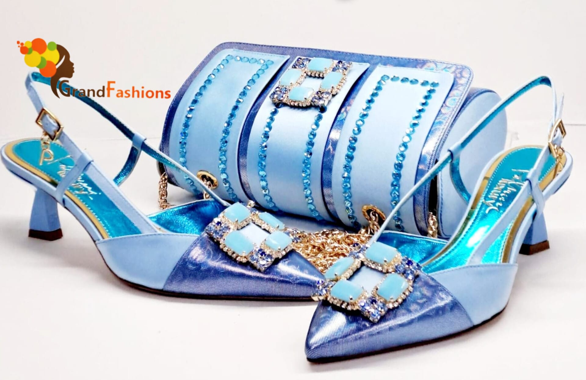 Queen Halifax Italian Designer Luxury Shoe with matching purse set