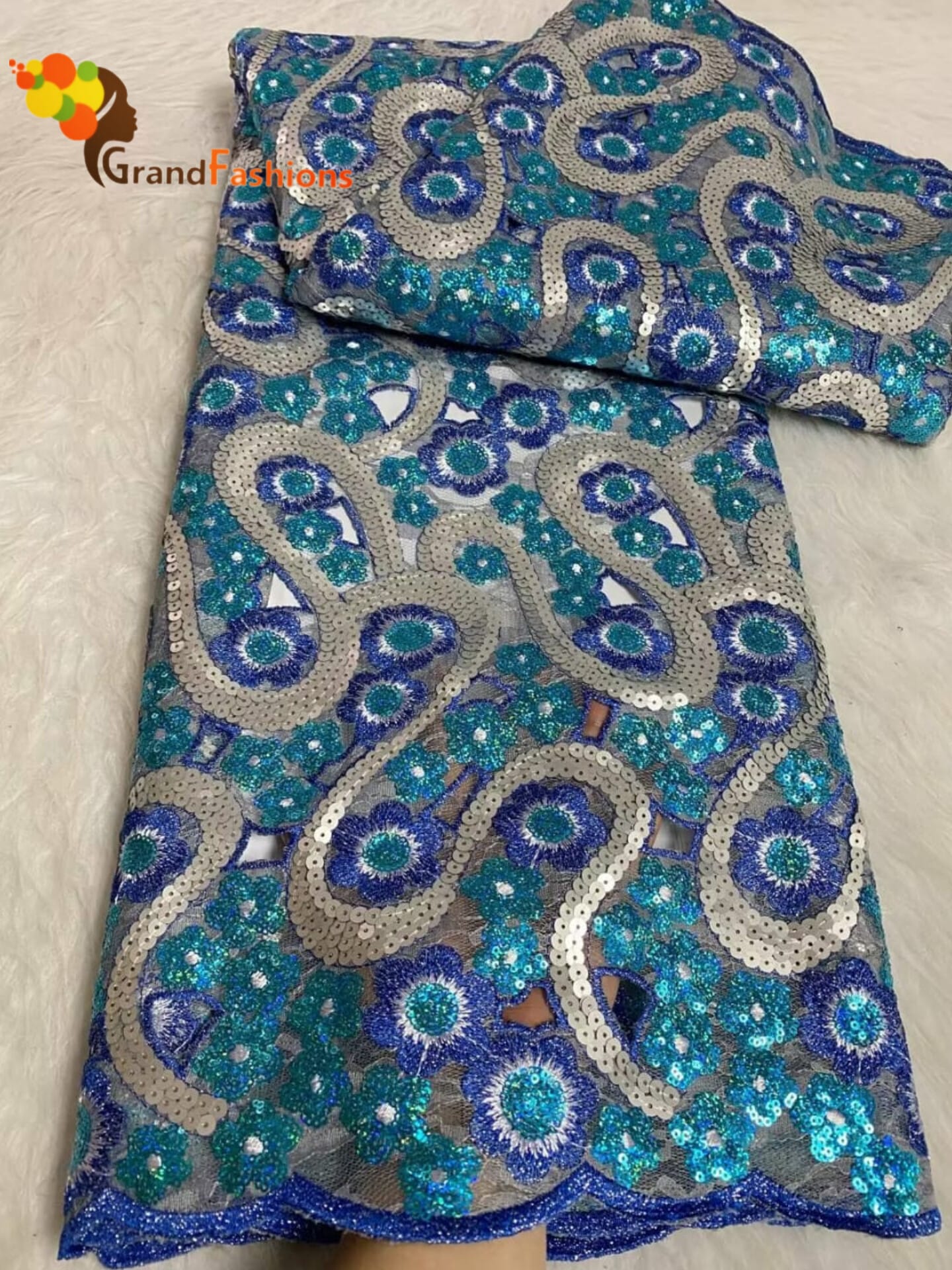 Queen Moroye Women's Luxury Sequins Lace