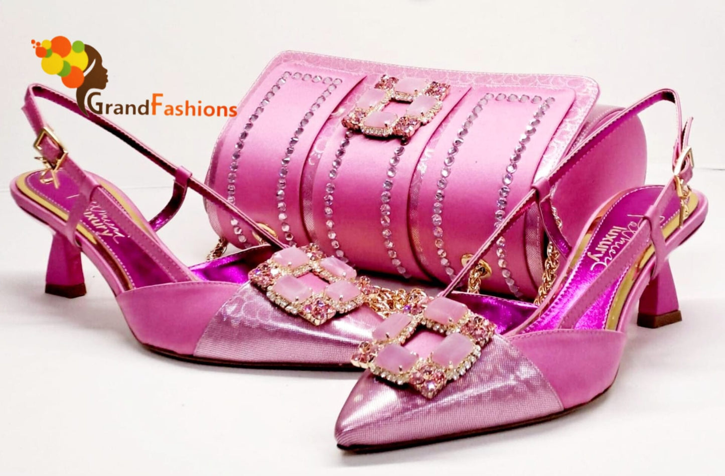Queen Halifax Italian Designer Luxury Shoe with matching purse set