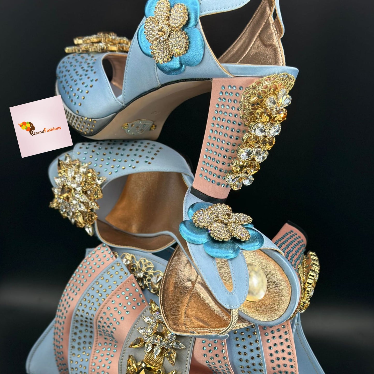 Queen Samira Women's Italian Luxury Customizable Shoe & Bag Set