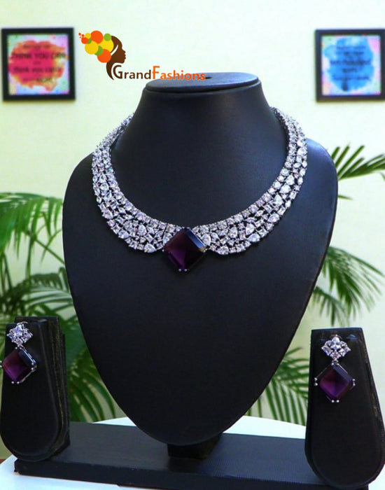 Queen Anisa Luxury Crystal Jewelry Set with Gemstone