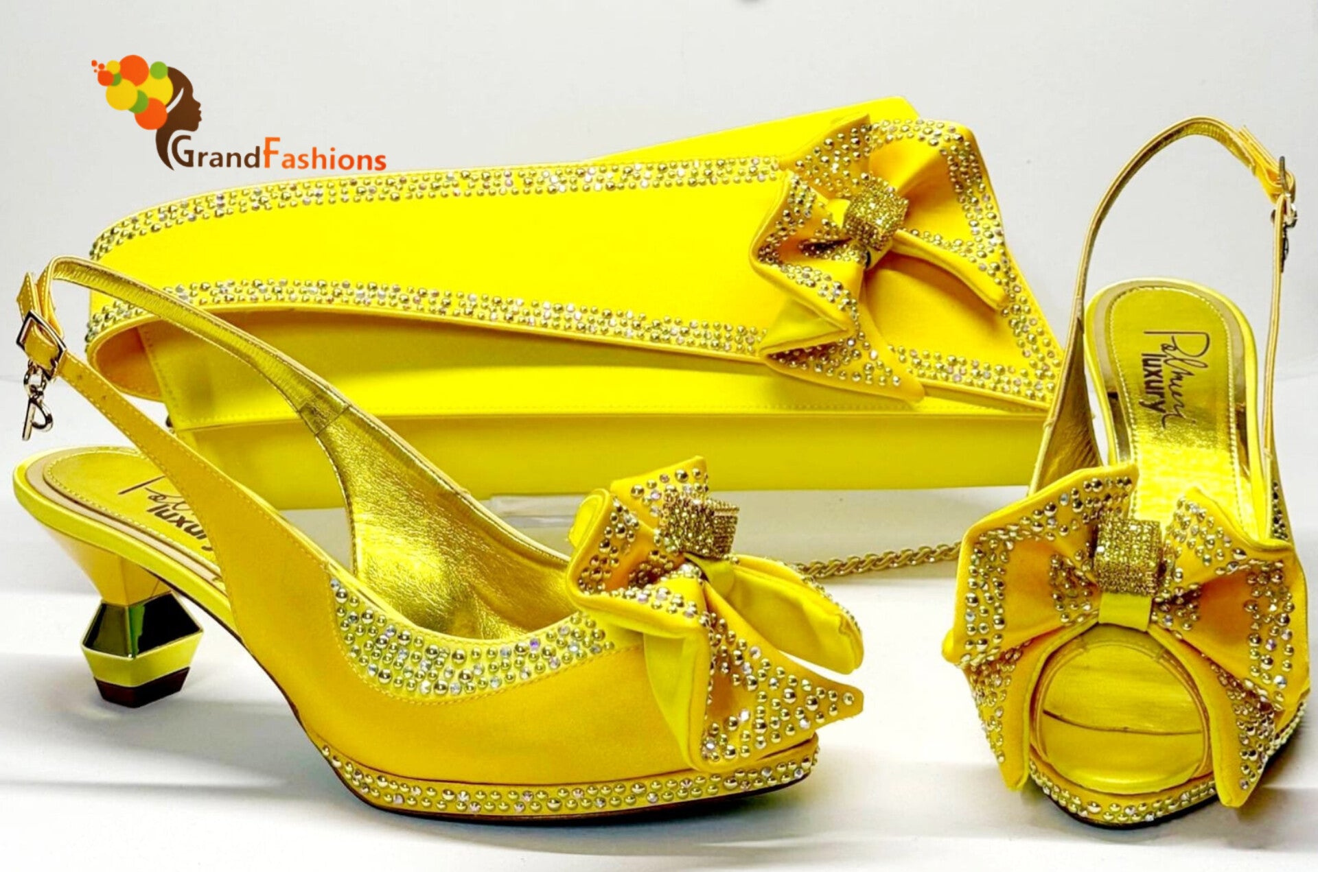 Queen Akorede Italian Designer Luxury Shoe with matching purse set